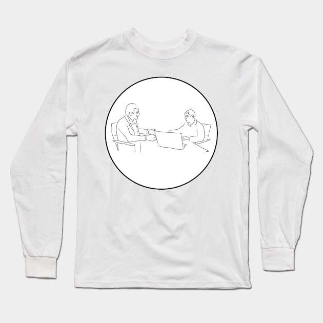 Business negotiations. Business partners. The conversation of men at the table. Interesting design, modern, interesting drawing. Hobby and interest. Concept and idea. Long Sleeve T-Shirt by grafinya